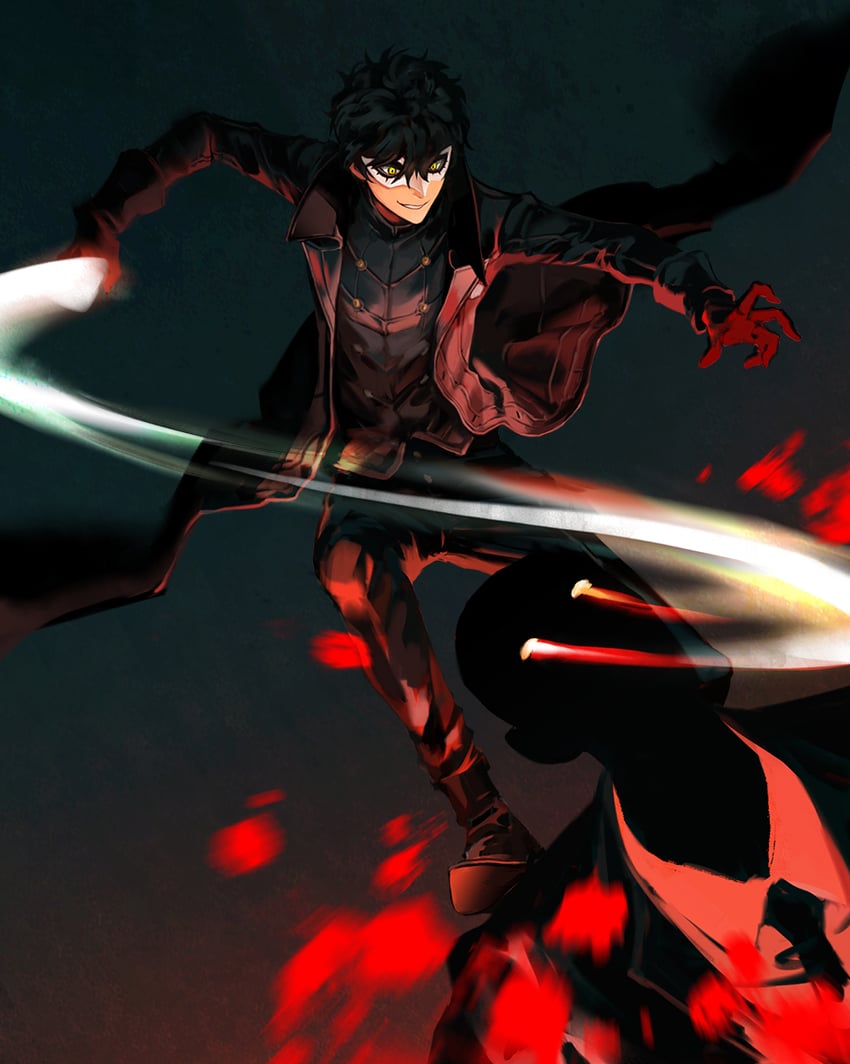 amamiya ren and joker (persona and 1 more) drawn by sophie_(693432)