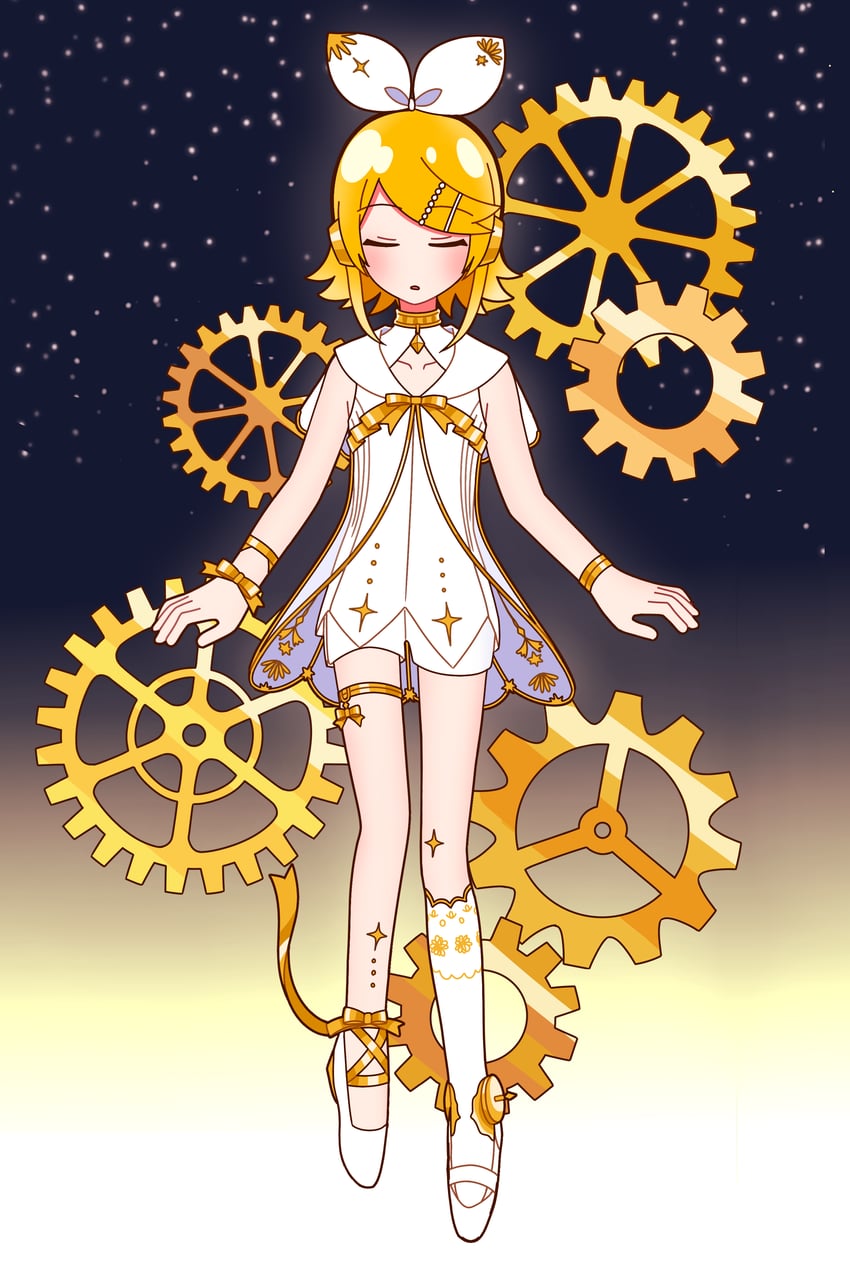 kagamine rin and gramophone rin (vocaloid and 1 more) drawn by sisusisu189