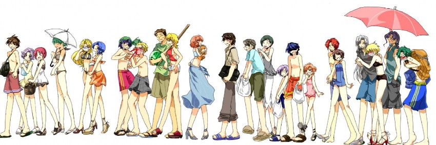 kusuha mizuha, latooni subota, aya kobayashi, mai kobayashi, katina tarask, and 18 more (super robot wars and 2 more) drawn by hayas_(duster)