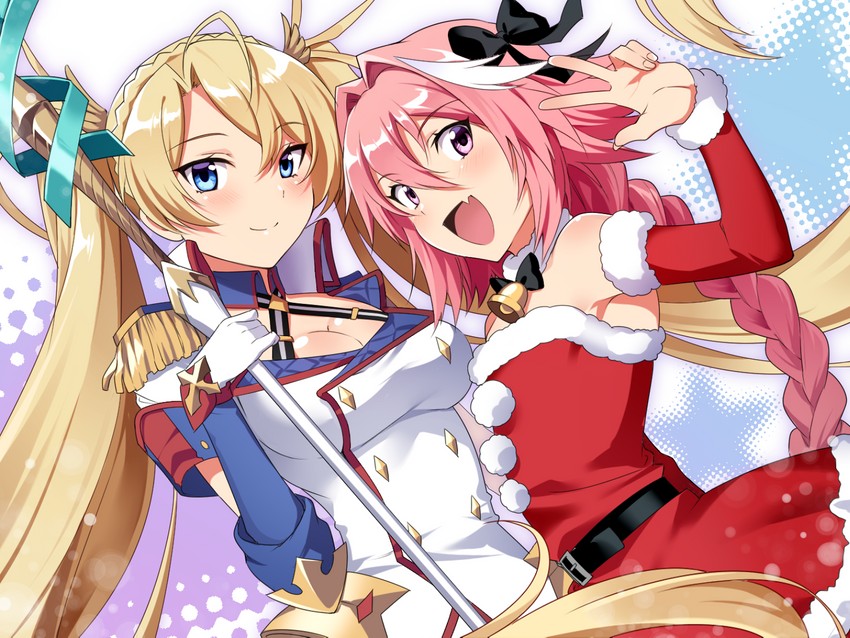 astolfo and bradamante (fate and 1 more) drawn by hakka_(88hk88)