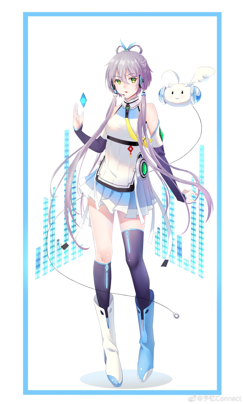 luo tianyi, tian dian, and luo tianyi v4 (vocaloid and 1 more) drawn by yu_yi_connect