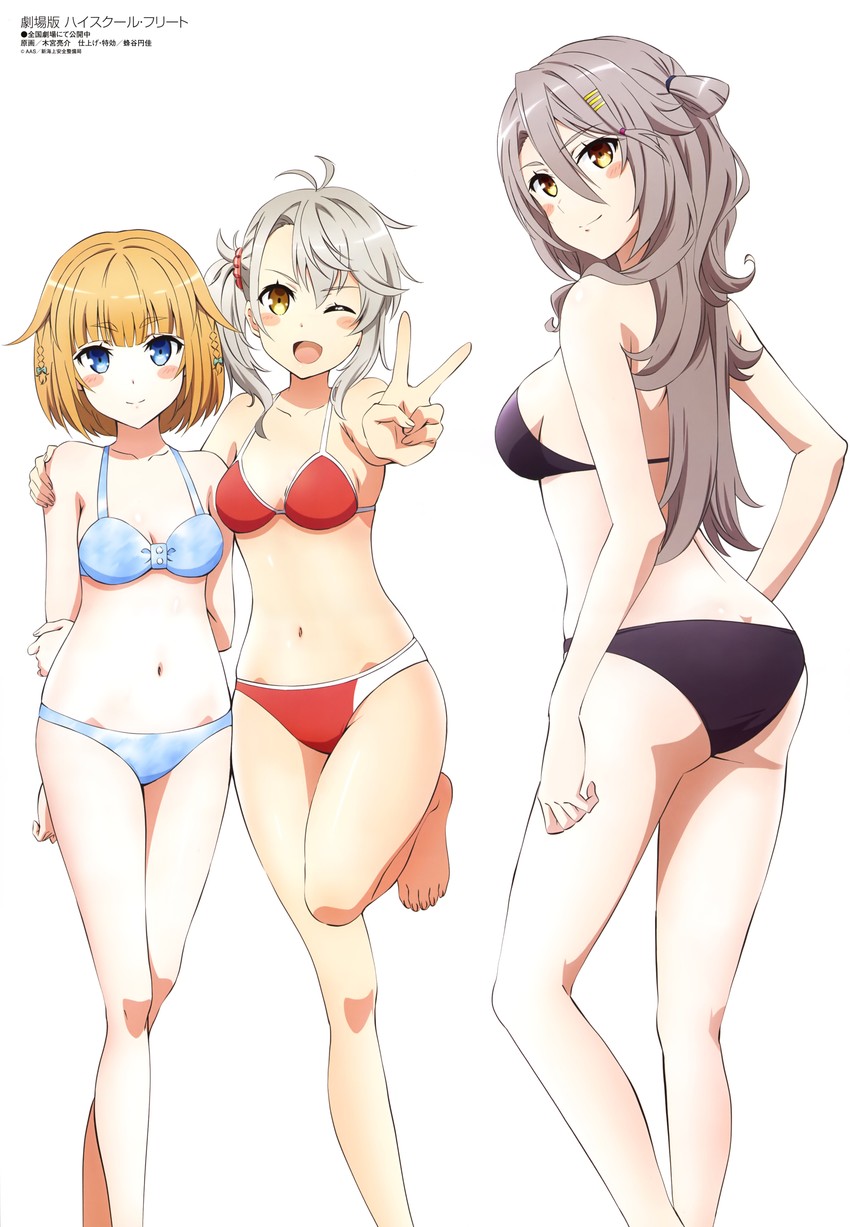 abe azumi, miyazato toomi, and chiba sachiho (megami magazine and 1 more) drawn by kimiya_ryousuke
