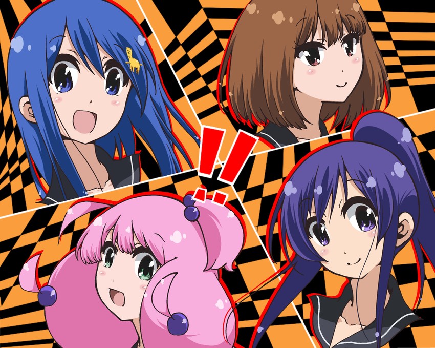 takamiya nasuno, shinjou kanae, bandou marimo, and oshimoto yuri (persona and 2 more) drawn by piyo_(p_i_y_o)