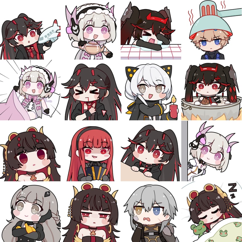 lucia, liv, karenina, lee, vera, and 9 more (punishing: gray raven) drawn by euyueuy
