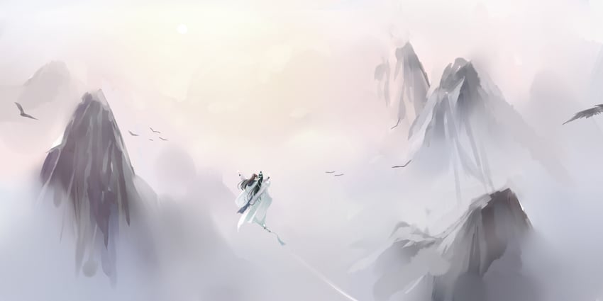 wei wuxian and lan wangji (modao zushi) drawn by xianduguaitan