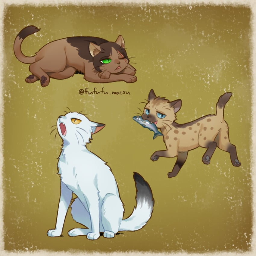 leona kingscholar, ruggie bucchi, and jack howl (twisted wonderland) drawn by funuyu