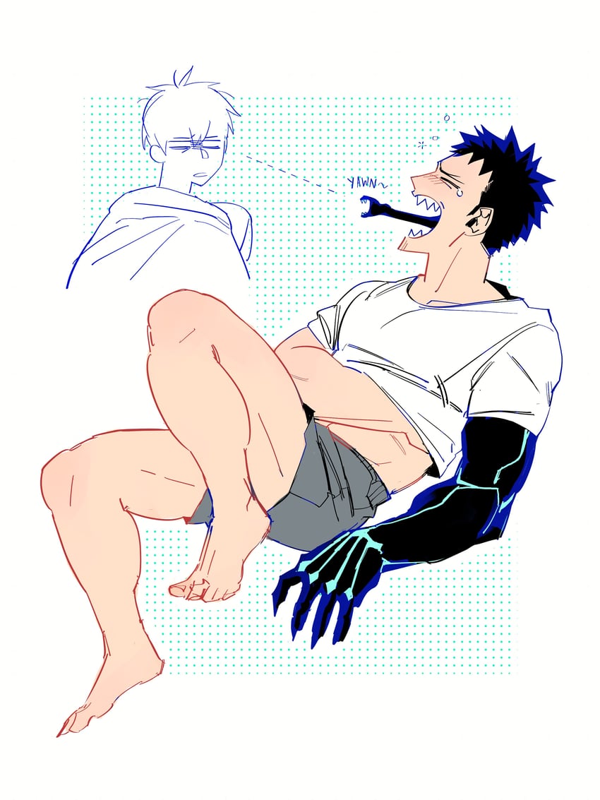 hibino kafka and ichikawa reno (kaijuu no. 8) drawn by nagudnuff