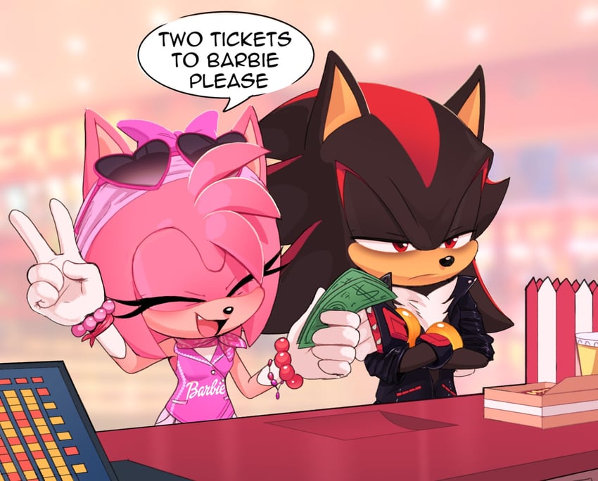 shadow the hedgehog and amy rose (sonic and 1 more) drawn by toonsite