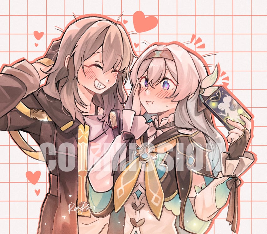 trailblazer, firefly, and stelle (honkai and 1 more) drawn by yoyoray20001996