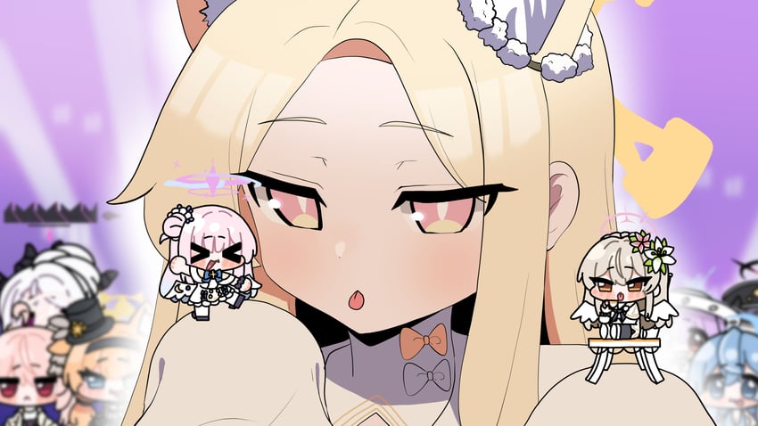 hina, mika, mari, ako, seia, and 4 more (blue archive) drawn by zeroku77