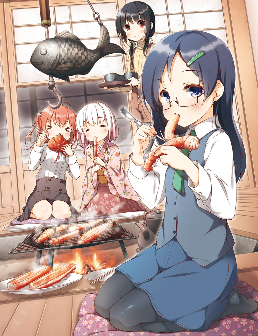 matsuri, koharu, anzu, and meme (original) drawn by yume_no_owari
