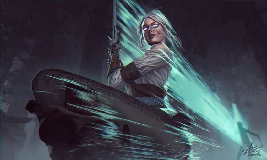 ciri (the witcher and 1 more) drawn by saidrawing
