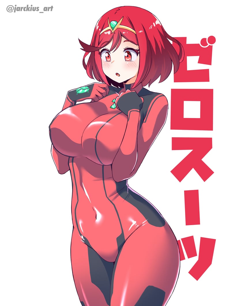 pyra and samus aran (xenoblade chronicles and 2 more) drawn by jarckius
