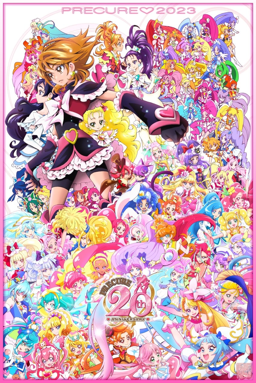 midorikawa nao, kise yayoi, hishikawa rikka, aoki reika, sora harewataru, and 150 more (precure and 21 more) drawn by kamikita_futago