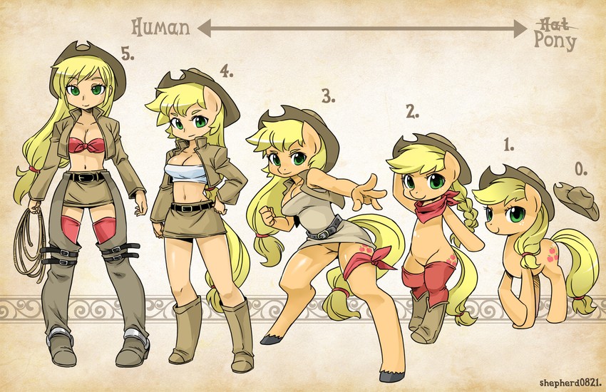 applejack (my little pony and 1 more) drawn by shepherd0821