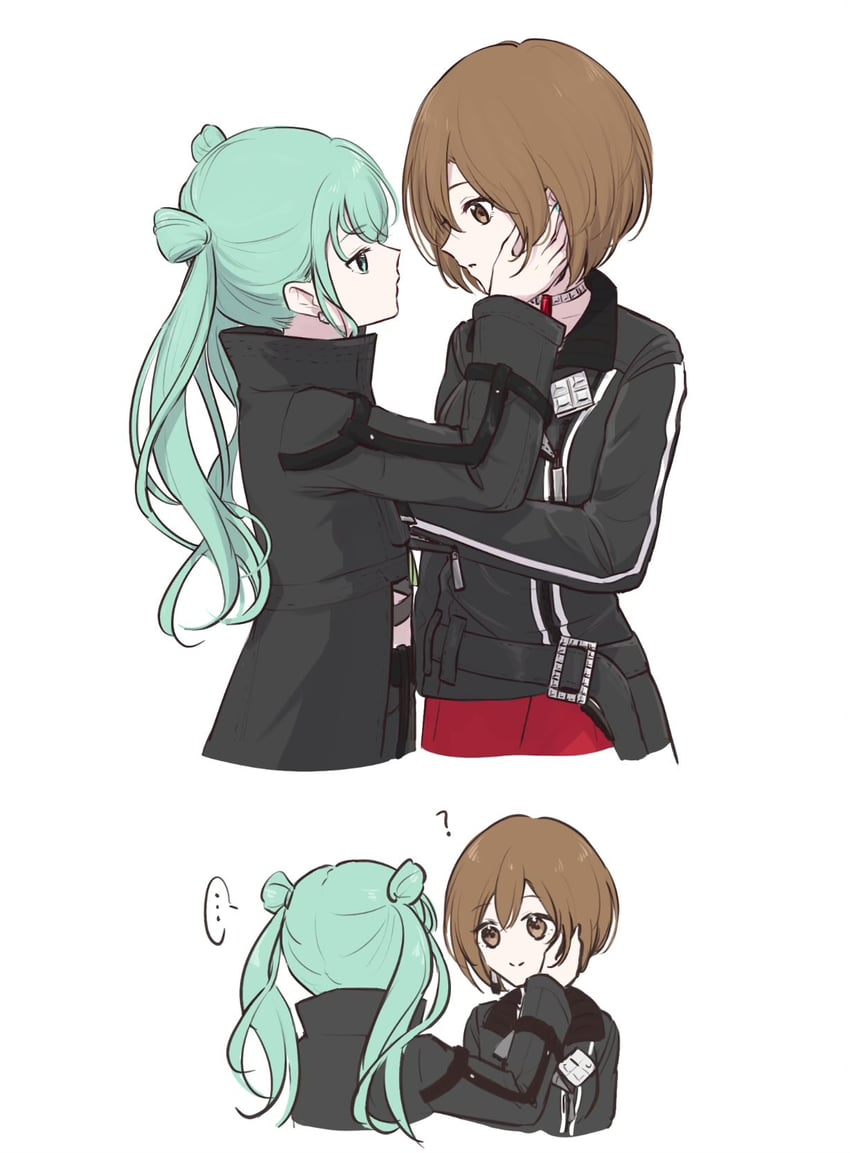 hatsune miku, meiko, vivid bad squad miku, and vivid bad squad meiko (vocaloid and 1 more) drawn by vbsmkmi