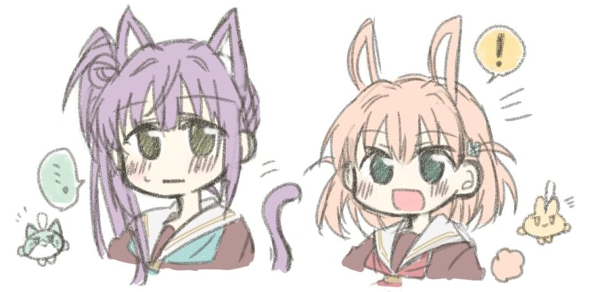 hinoshita kaho and otomune kozue (love live! and 1 more) drawn by nigirimeshi