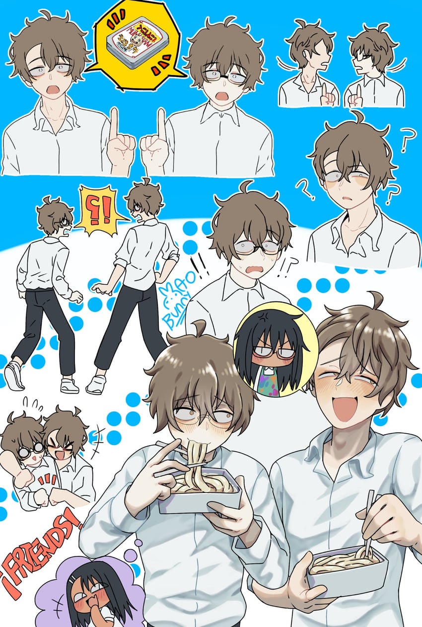 nagatoro hayase and hachiouji naoto (ijiranaide nagatoro-san) drawn by mao_bunny