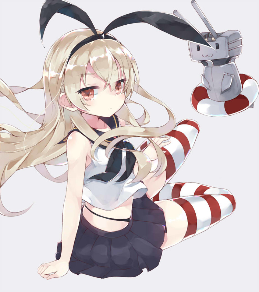 shimakaze and rensouhou-chan (kantai collection) drawn by kamizaki_hibana