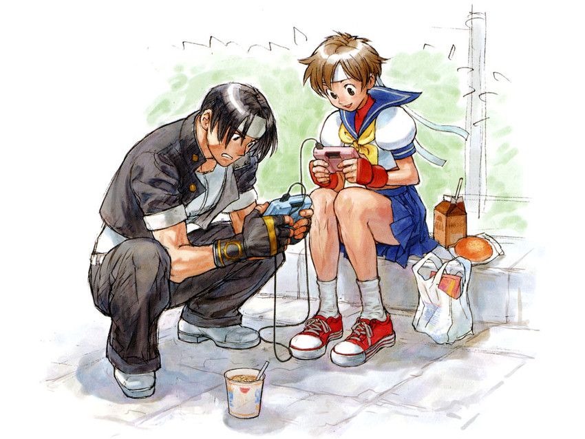 kasugano sakura and kusanagi kyou (street fighter and 4 more) drawn by nishimura_kinu