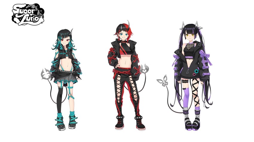 shishio chris, ryugasaki rene, and kojo anna (nanashi inc. and 1 more)