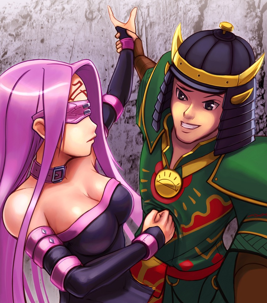 medusa and king gesar (fate and 1 more) drawn by hybridmink