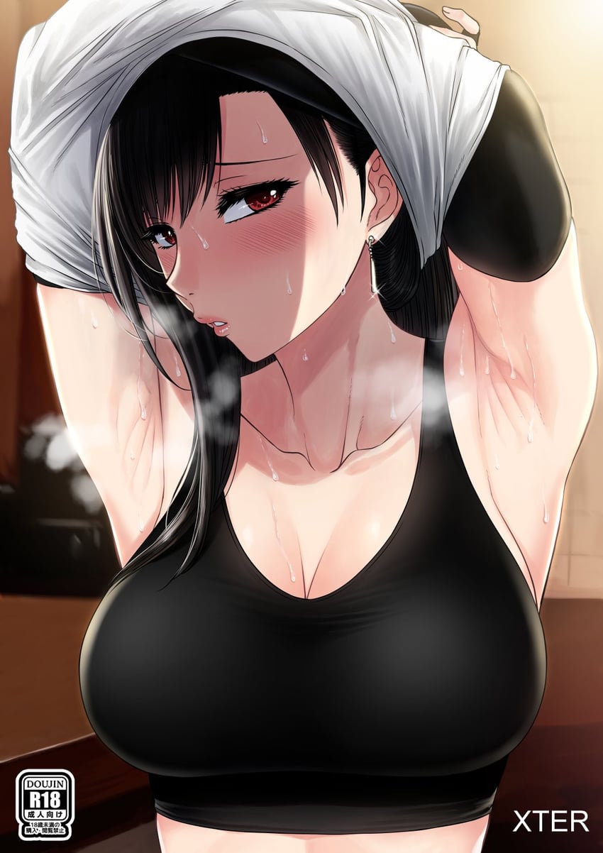 tifa lockhart (final fantasy and 2 more) drawn by xter