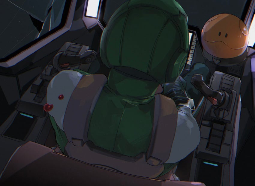 haro and lockon stratos (gundam and 1 more) drawn by 67k