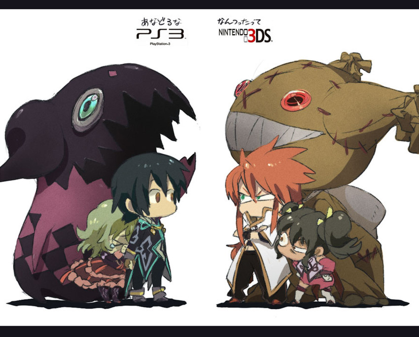 luke fon fabre, jude mathis, anise tatlin, elize lutus, teepo, and 1 more (tales of and 2 more) drawn by amawap