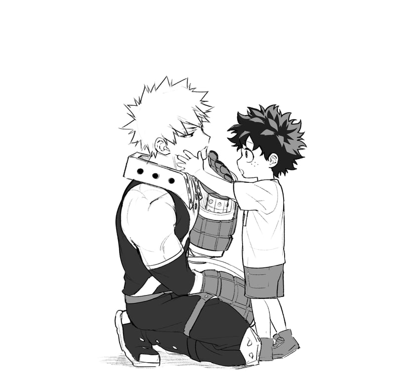 midoriya izuku and bakugou katsuki (boku no hero academia) drawn by hodu_(hodumha)