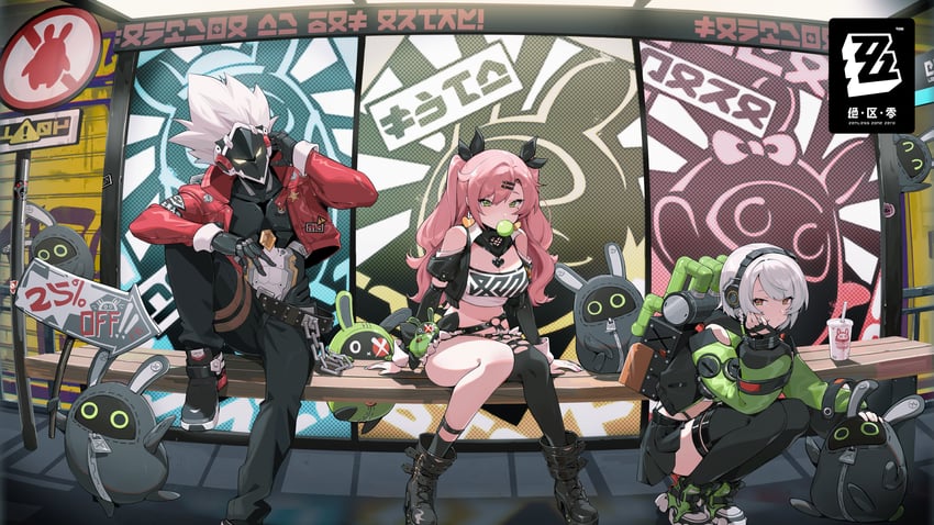 nicole demara, anby demara, amillion, and billy kid (zenless zone zero)