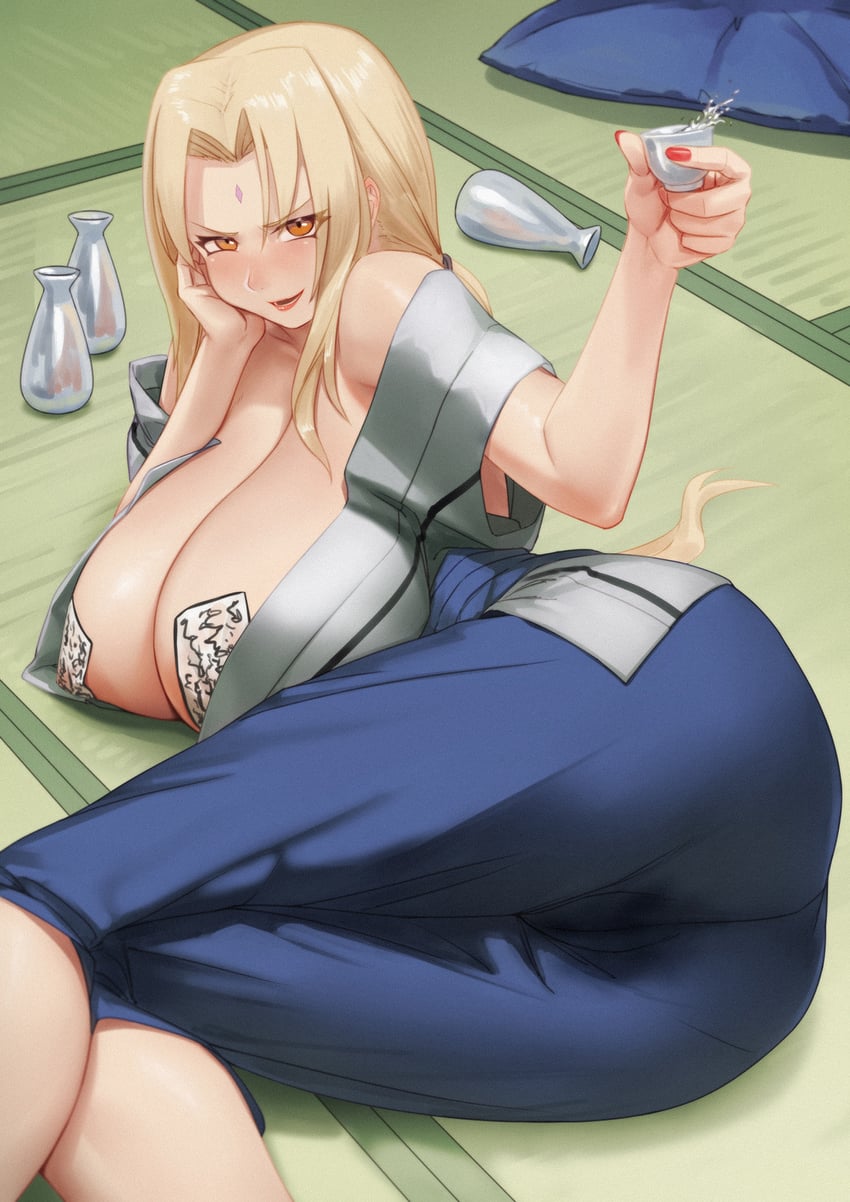 tsunade (naruto) drawn by qingmingtongzi