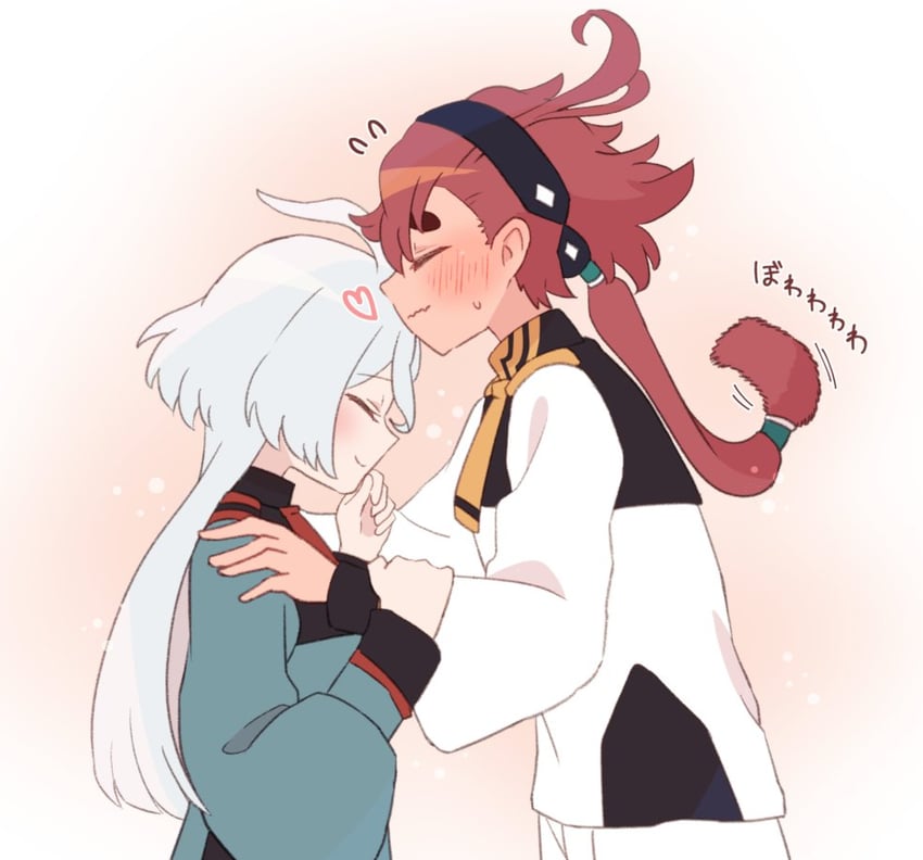 suletta mercury and miorine rembran (gundam and 1 more) drawn by khrium