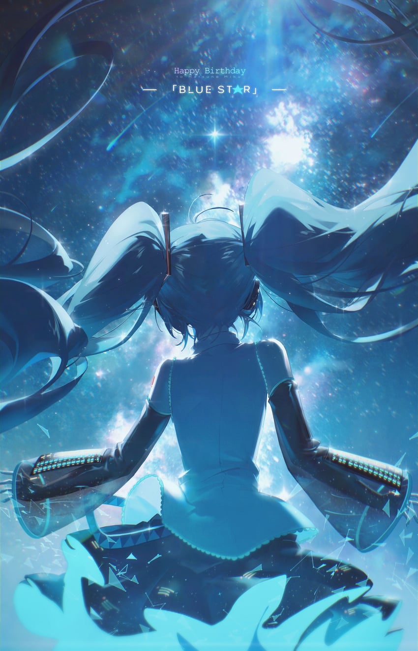 hatsune miku (vocaloid and 1 more) drawn by konya_karasue