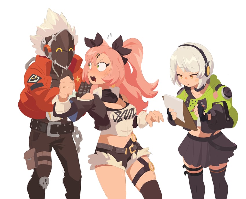 nicole demara, anby demara, and billy kid (zenless zone zero) drawn by mangedugruau