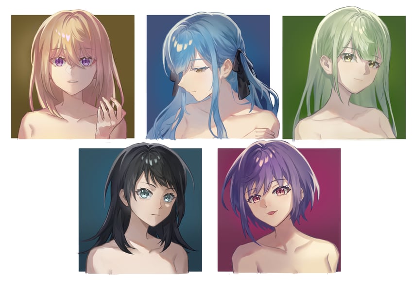 togawa sakiko, wakaba mutsumi, yahata umiri, misumi uika, and yuutenji nyamu (bang dream! and 1 more) drawn by trileo405