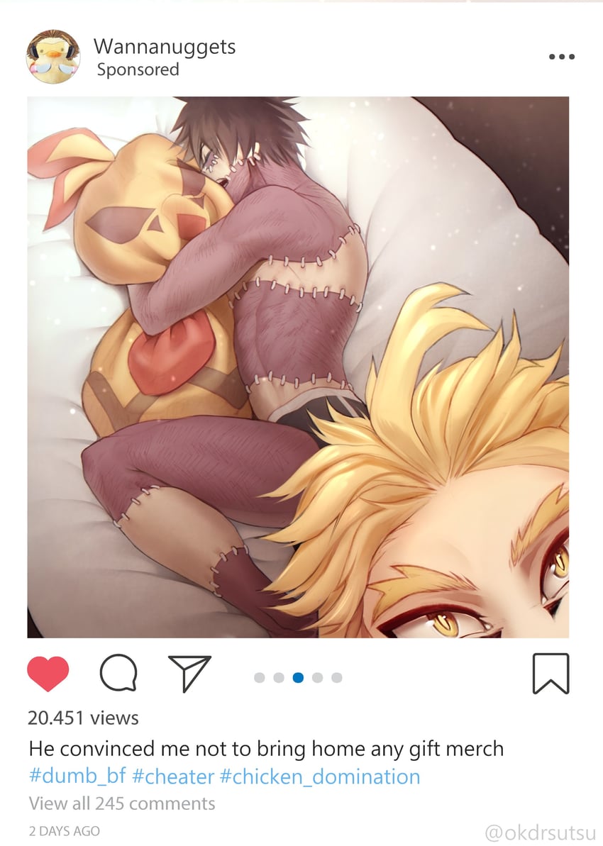 hawks and dabi (boku no hero academia and 1 more) drawn by i_cho_(okdrsutsu)