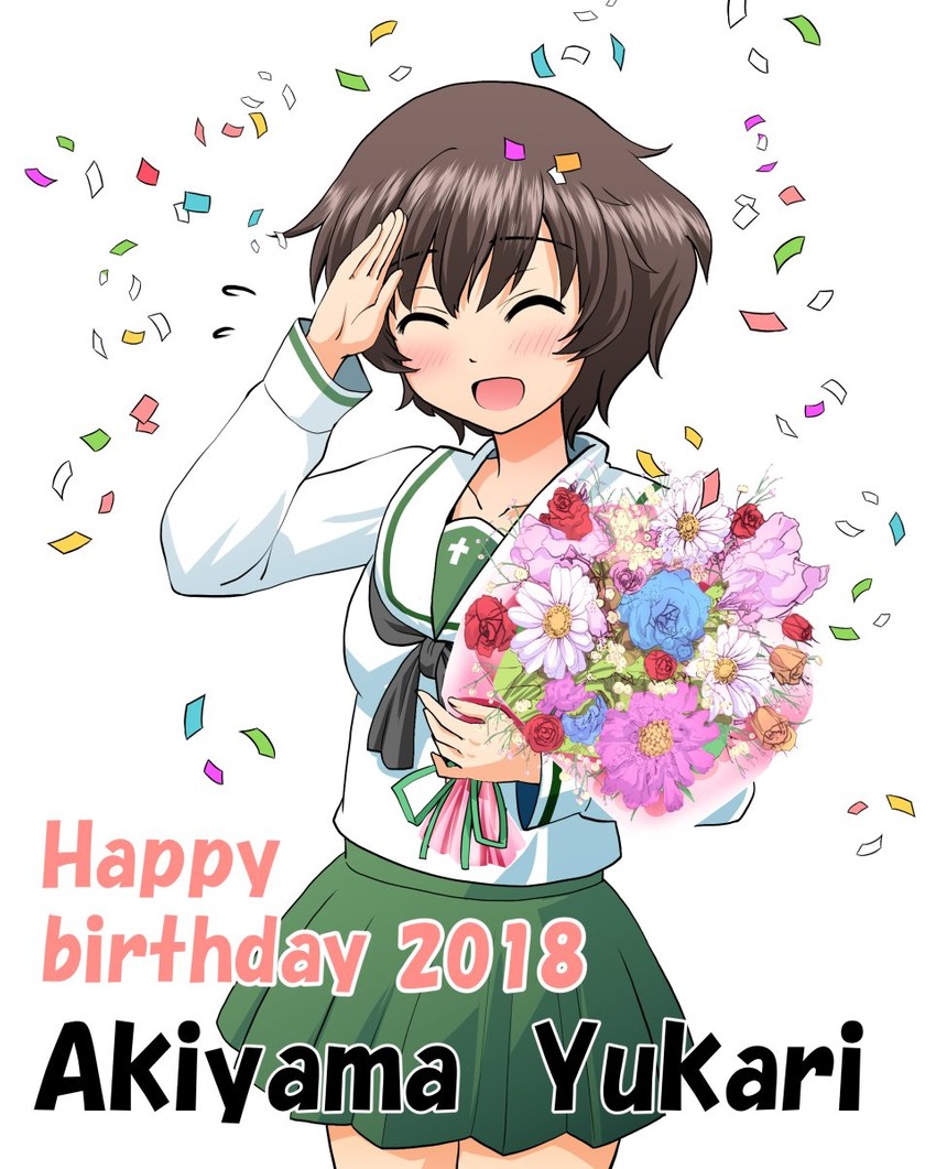 akiyama yukari (girls und panzer) drawn by haniwa_(leaf_garden)