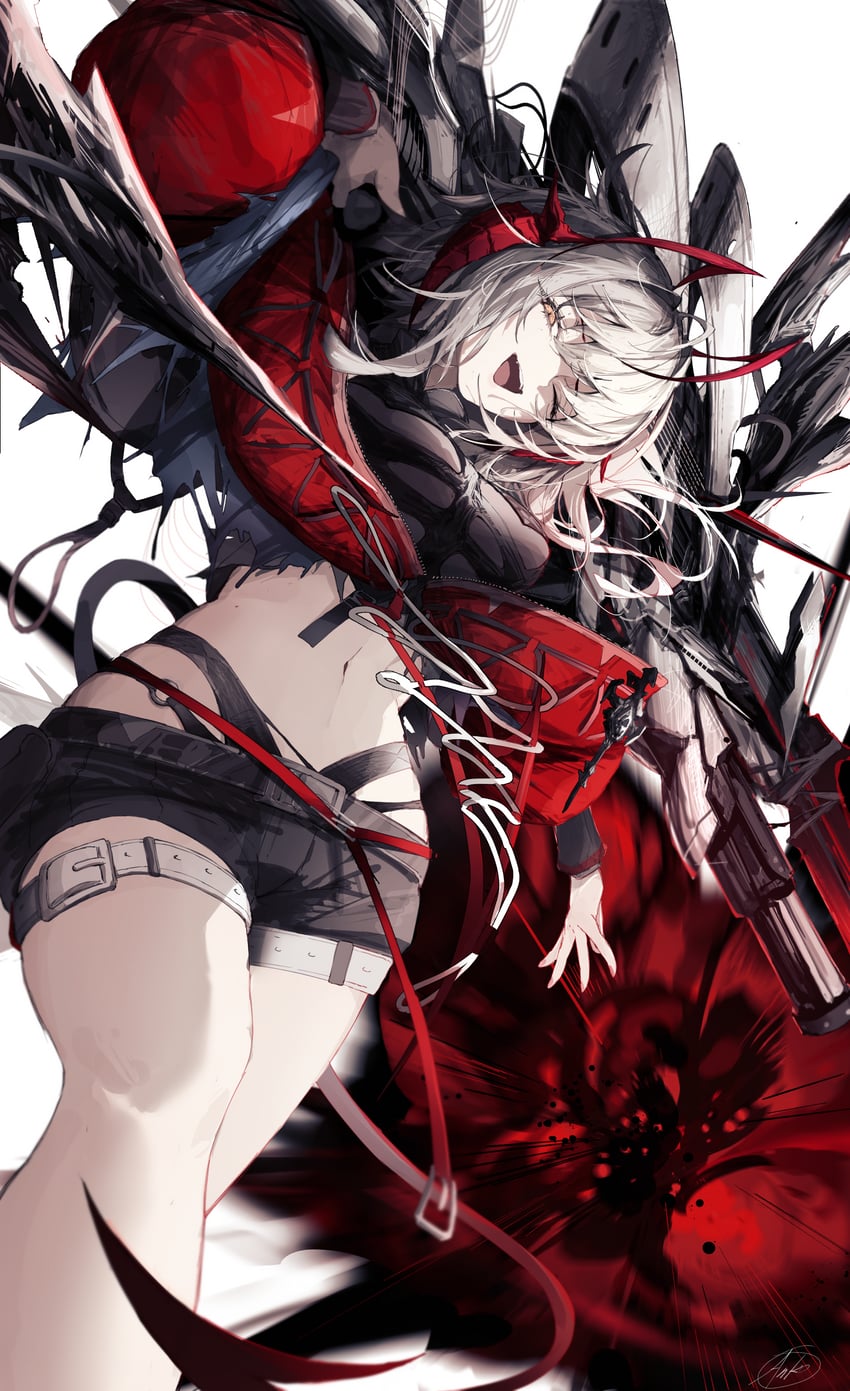 w and wis'adel (arknights) drawn by ankoro_mochi