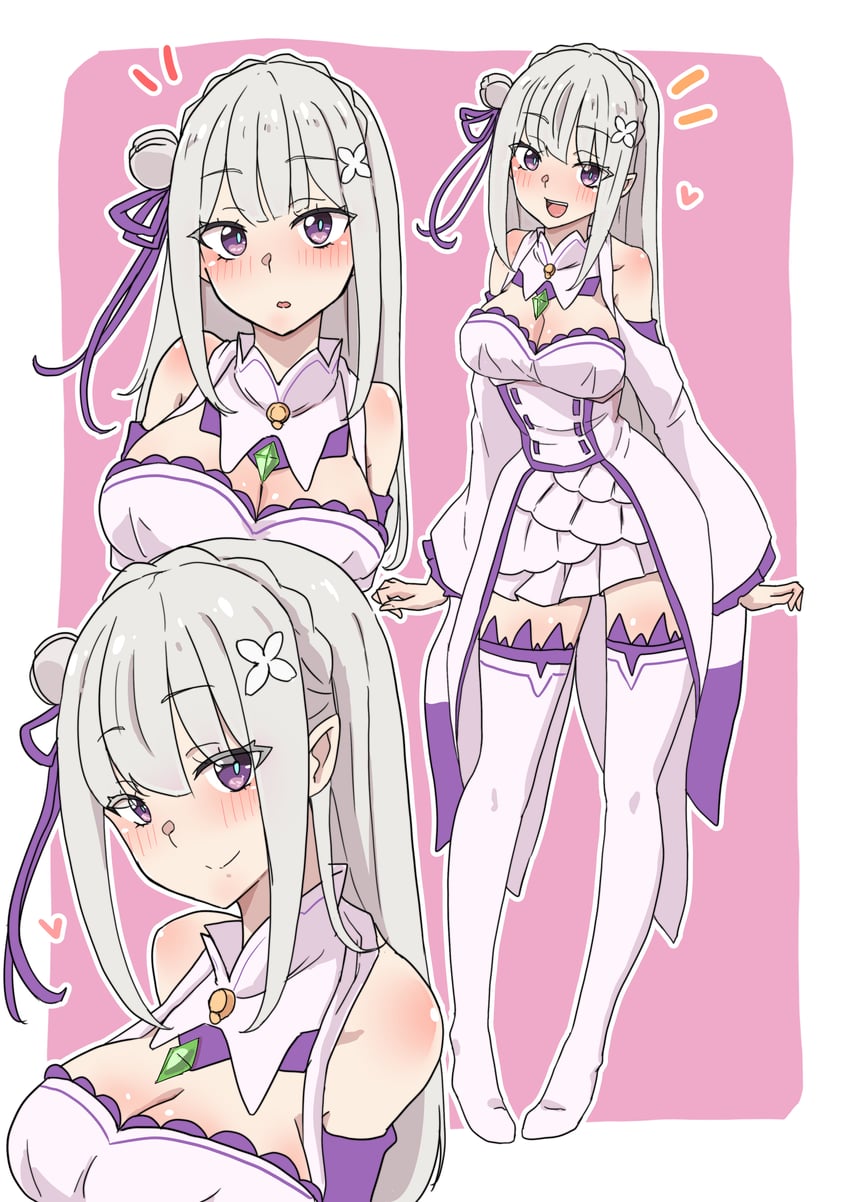 emilia (re:zero kara hajimeru isekai seikatsu) drawn by spvrud3z2