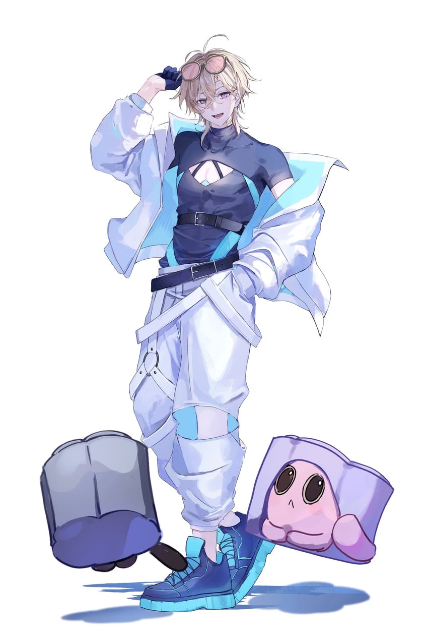 trailblazer and aventurine (honkai and 1 more) drawn by kagaku_o