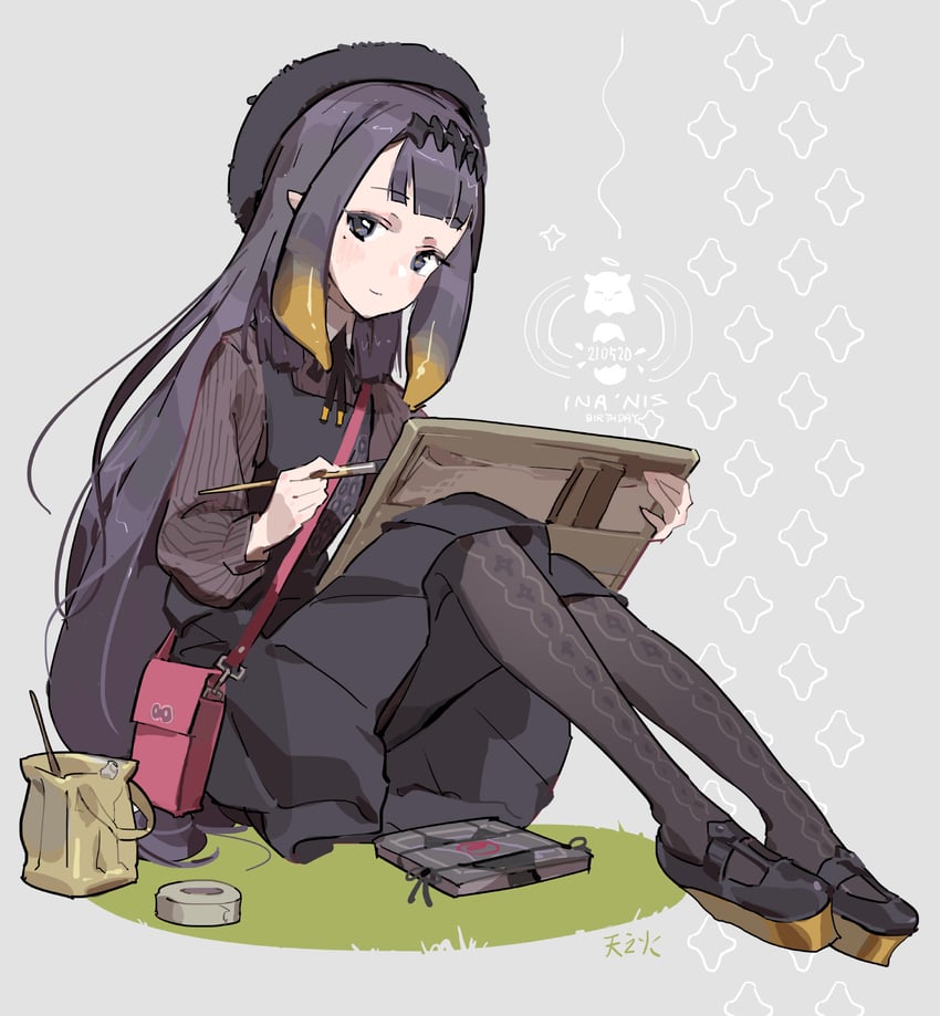 ninomae ina'nis (hololive and 1 more) drawn by tennohi
