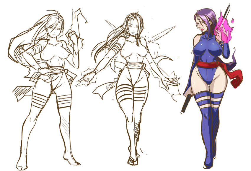 psylocke (marvel and 1 more) drawn by butcha-u
