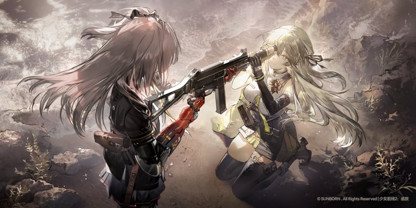 ump45, ump40, leva, and lainie (girls' frontline and 1 more) drawn by dalanxia