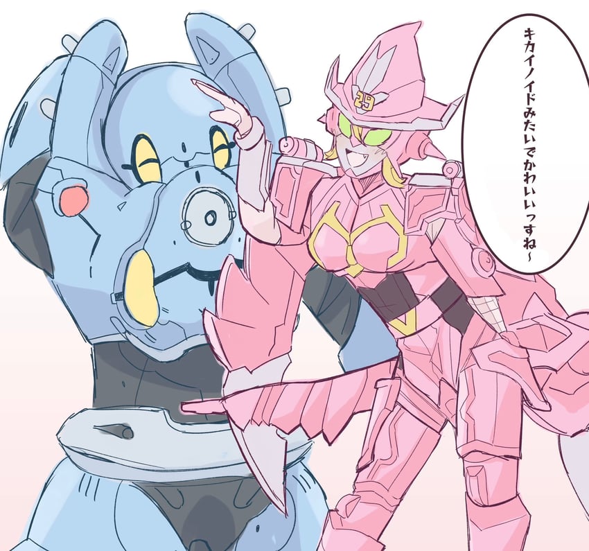zenkai magine, magine, youpi, miyamoto yume, and hirose yuya (gridman universe and 5 more) drawn by nuuji_nuge