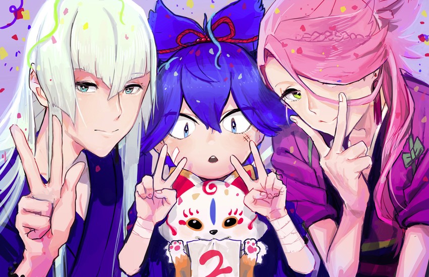 sayo samonji, souza samonji, kousetsu samonji, and konnosuke (touken ranbu) drawn by takoballs