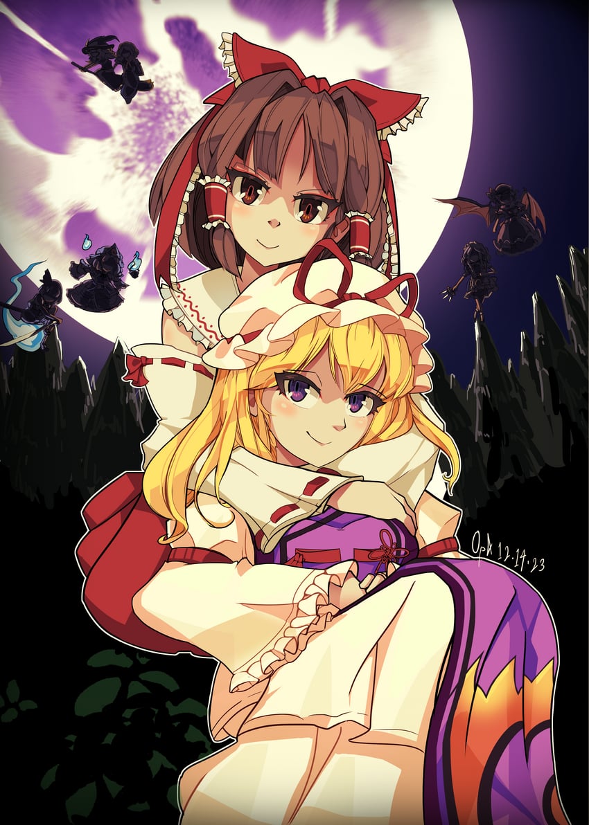 hakurei reimu, kirisame marisa, remilia scarlet, izayoi sakuya, konpaku youmu, and 3 more (touhou and 1 more) drawn by chineseninja