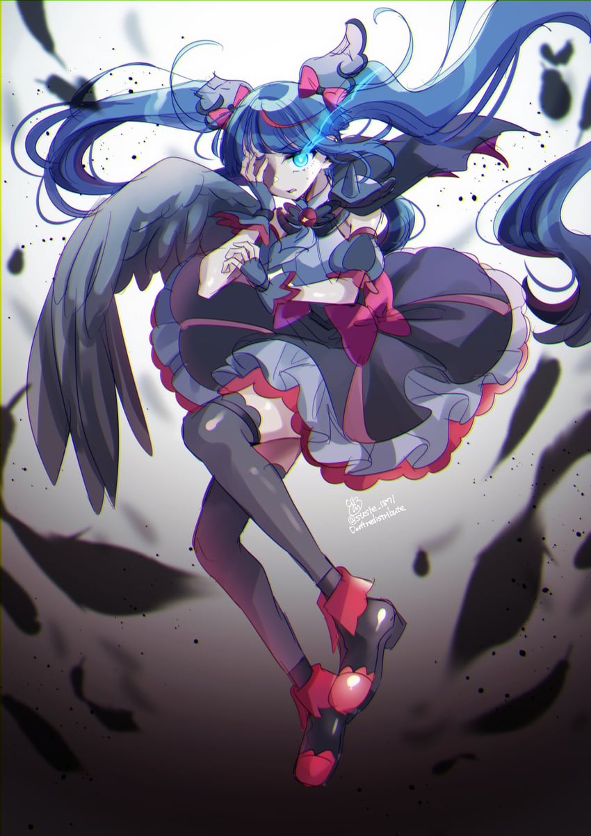 sora harewataru and cure sky (precure and 1 more) drawn by doroshii