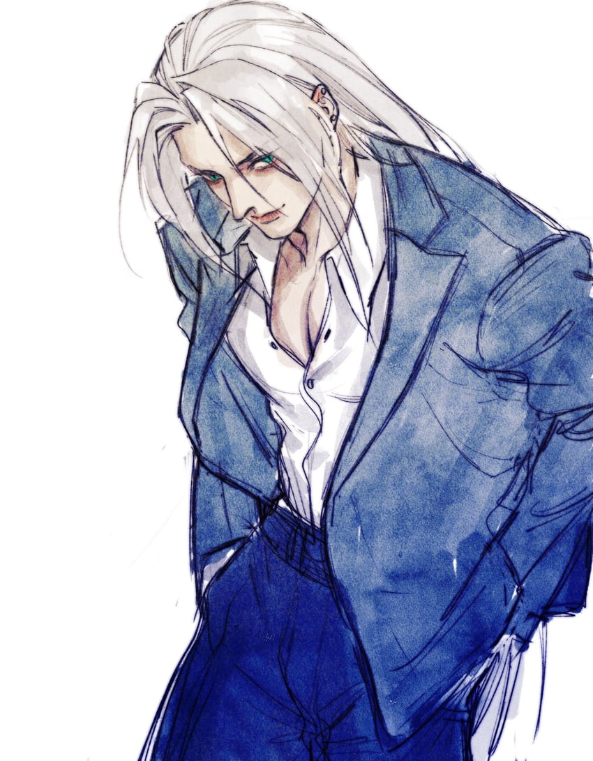 sephiroth (final fantasy and 1 more) drawn by nijinsiji