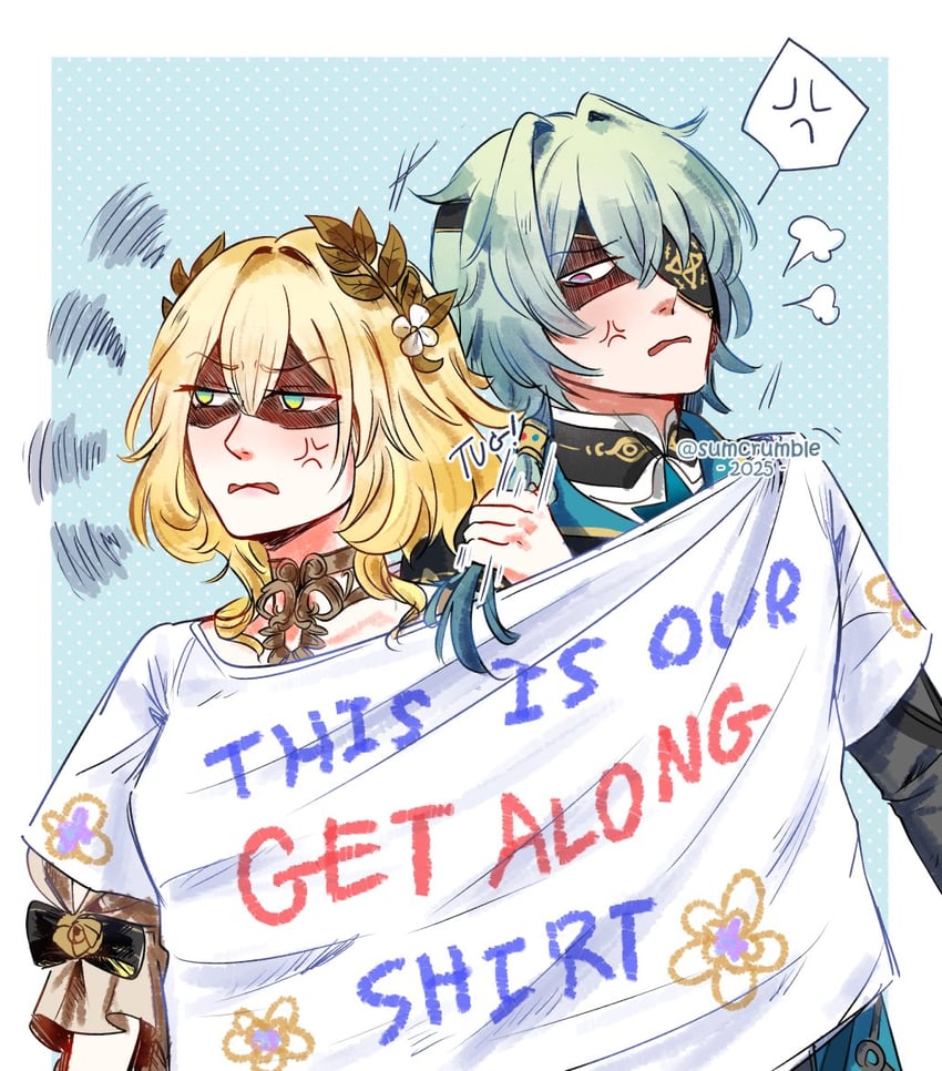 aglaea and anaxa (honkai and 1 more) drawn by sumcrumble